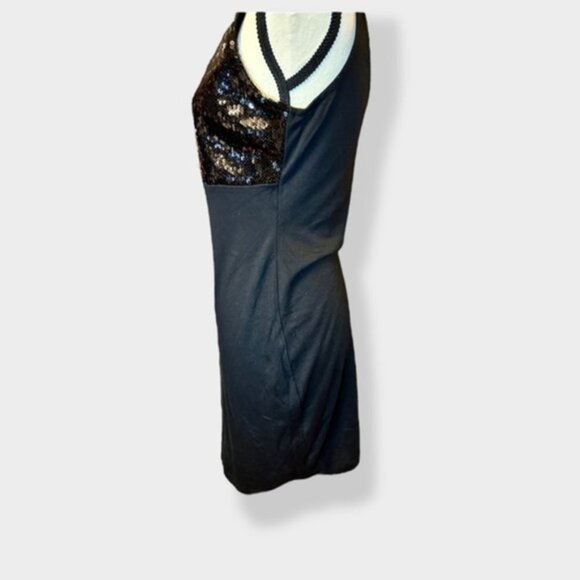 Women's Little Black Bodycon Sequin Dress sz M - Picture 2 of 5
